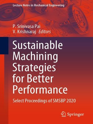 cover image of Sustainable Machining Strategies for Better Performance